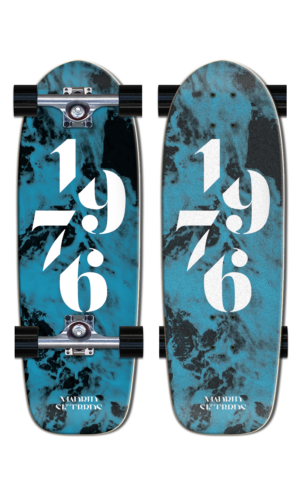 Madrid Marty 29.25" Smoke Graphic Top and Bottom With Clear Roll Grip